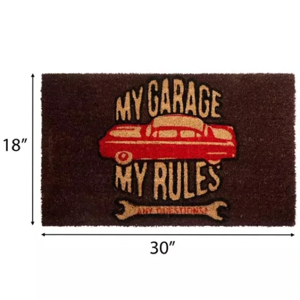 My Garage My Rules Coir Doormat